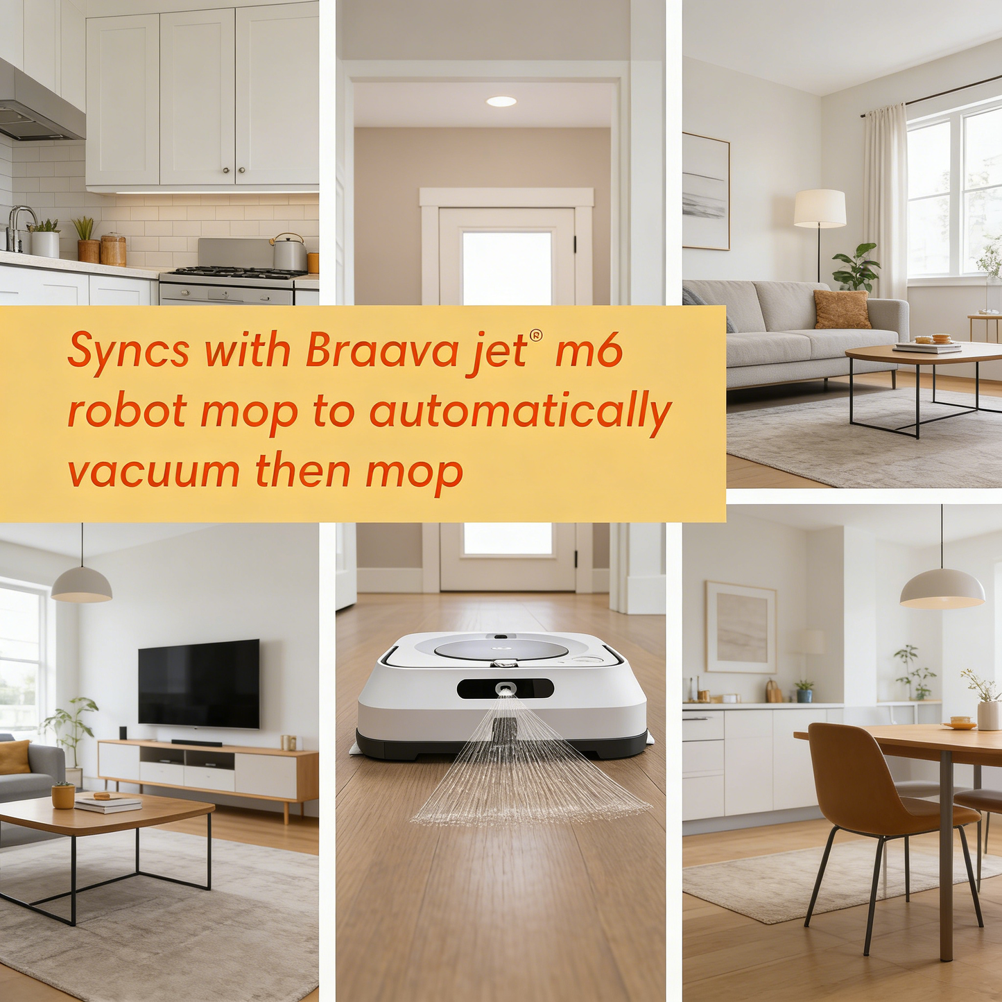 Smart Jet Spray Robot Mop with Mapping & Auto-Resume