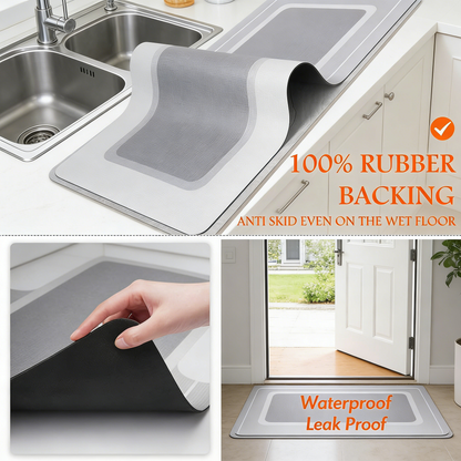 Non-Slip Quick Dry Bath Mat, Super Absorbent & Easy Care